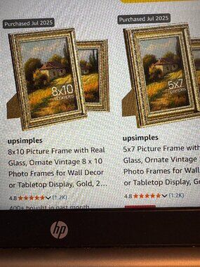 upsimples Ornate Picture Frames, set of 4